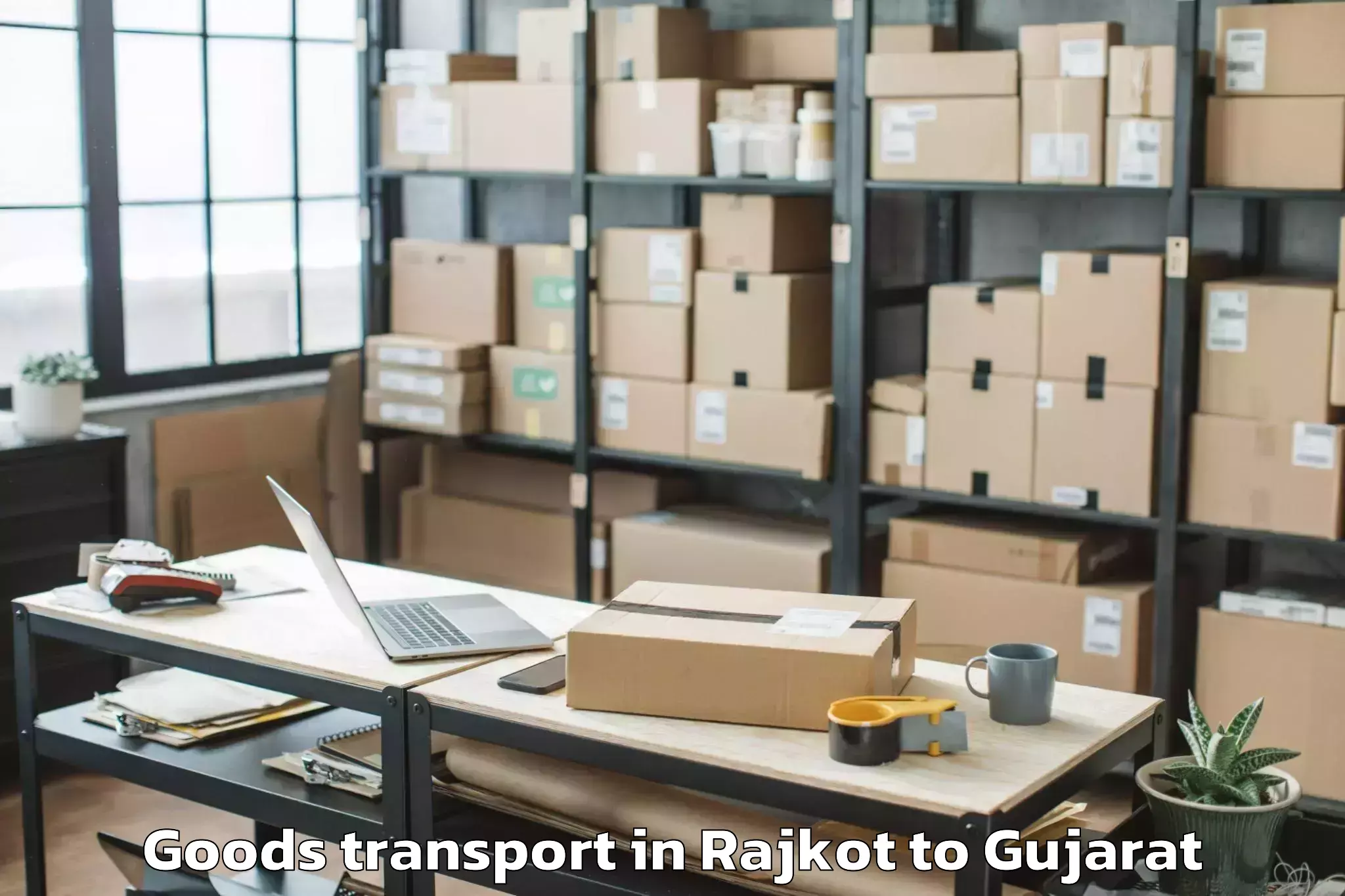 Professional Rajkot to Adalaj Goods Transport